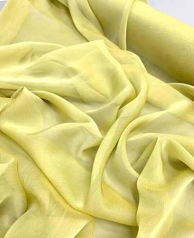 Jolene LIMELIGHT YELLOW Polyester Two-Tone Chiffon Fabric by the Yard - 10135