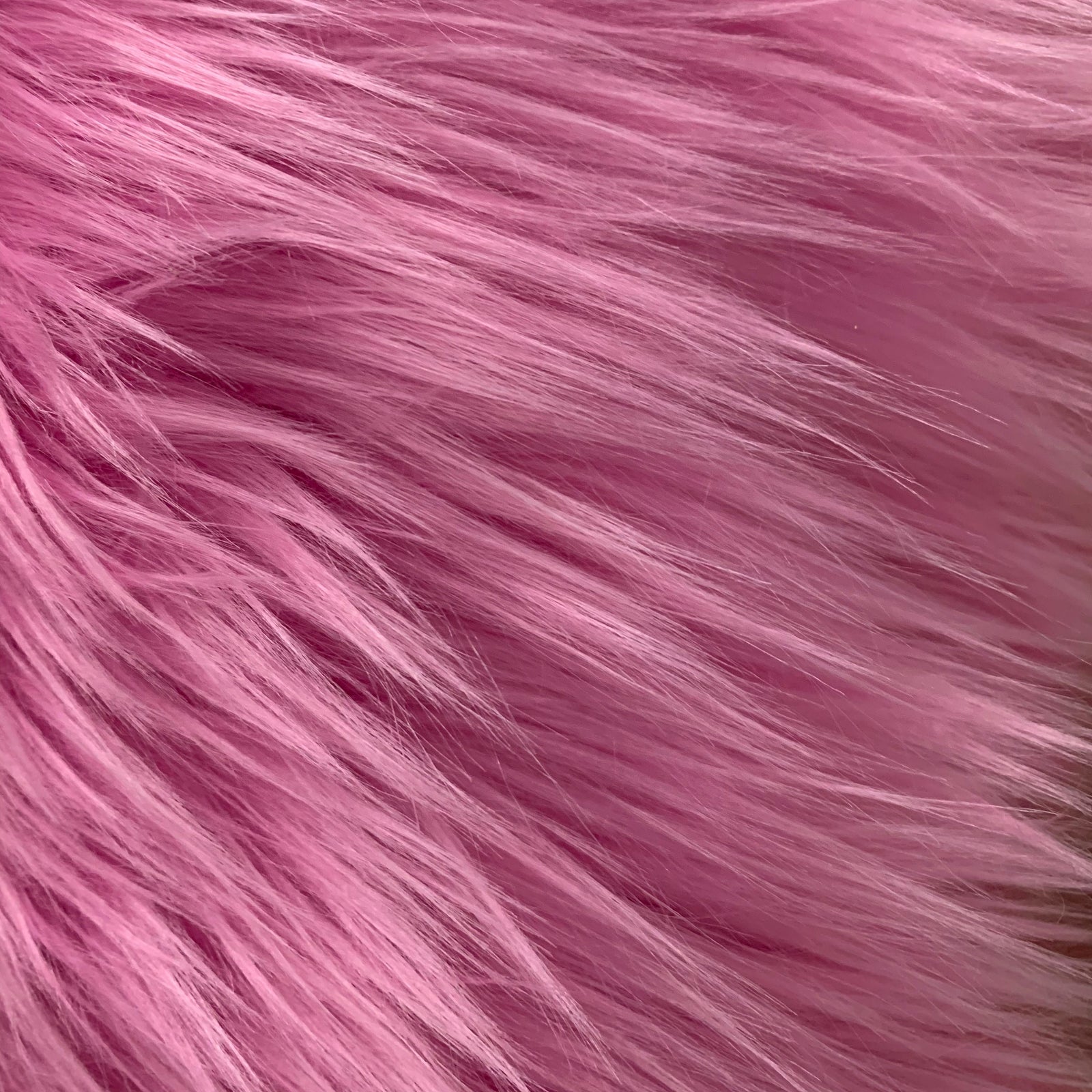Eden PINK Shaggy Long Pile Soft Faux Fur Fabric for Fursuit, Cosplay Costume, Photo Prop, Trim, Throw Pillow, Crafts - 10005