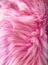 Eden PINK Shaggy Long Pile Soft Faux Fur Fabric for Fursuit, Cosplay Costume, Photo Prop, Trim, Throw Pillow, Crafts - 10005