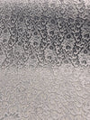 Elaine SILVER GREY Floral Scalloped Nylon Spandex Stretch Lace Light Weight Fabric for Clothes, Lingerie, Costumes, Decorations, Crafts