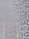 Elaine SILVER GREY Floral Scalloped Nylon Spandex Stretch Lace Light Weight Fabric for Clothes, Lingerie, Costumes, Decorations, Crafts
