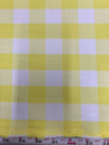 Camille YELLOW 1" Big Checkered Gingham Pattern Poly Poplin Fabric by the Yard - 10049