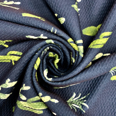 Dorothy CACTUS 1 Printed Bullet Stretch Fabric for Ribbons, Head Wraps, Top Knots, Scrunchies, Clothes, Costumes, Crafts - 10179