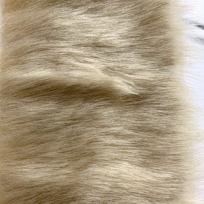 Zahra BEIGE TAUPE 0.75 Inch Short Pile Soft Faux Fur Fabric for Fursuit, Cosplay Costume, Photo Prop, Trim, Throw Pillow, Crafts - 10177