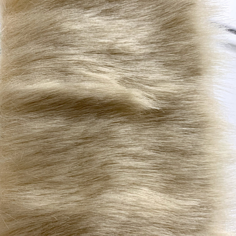 Zahra BEIGE TAUPE 0.75 Inch Short Pile Soft Faux Fur Fabric for Fursuit, Cosplay Costume, Photo Prop, Trim, Throw Pillow, Crafts - 10177