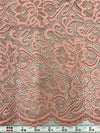 Elaine MAUVE Floral Scalloped Nylon Spandex Stretch Lace Light Weight Fabric for Clothes, Lingerie, Costumes, Decorations, Crafts