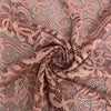 Elaine MAUVE Floral Scalloped Nylon Spandex Stretch Lace Light Weight Fabric for Clothes, Lingerie, Costumes, Decorations, Crafts