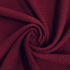 Steffi WINE Polyester Spandex Solid Textured Bullet Knit Fabric for Bows, Headwraps, Scrunchies, Clothes, Costumes, Crafts - 10181