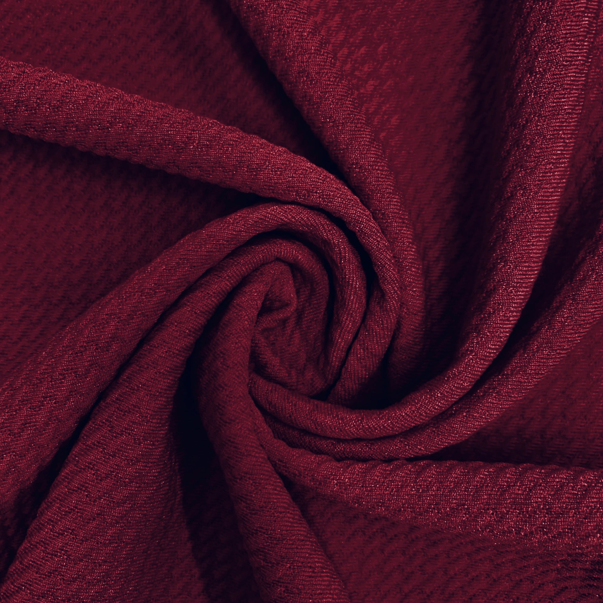 Steffi WINE Polyester Spandex Solid Textured Bullet Knit Fabric for Bows, Headwraps, Scrunchies, Clothes, Costumes, Crafts - 10181