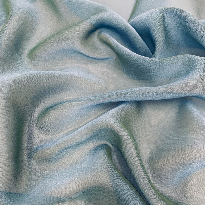 Jolene SLATE BLUE OLIVE Polyester Two-Tone Chiffon Fabric by the Yard - 10135