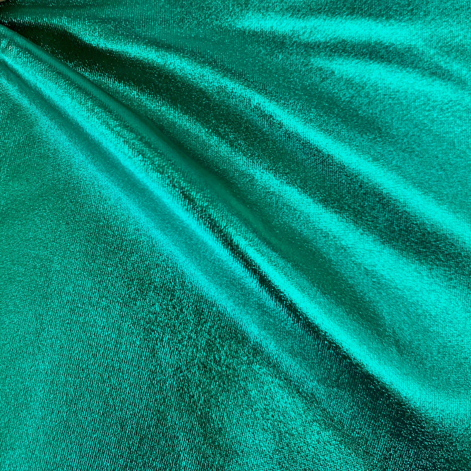 Finley TEAL GREEN 4-Way Stretch Metallic Foil Fabric by the Yard - 10013