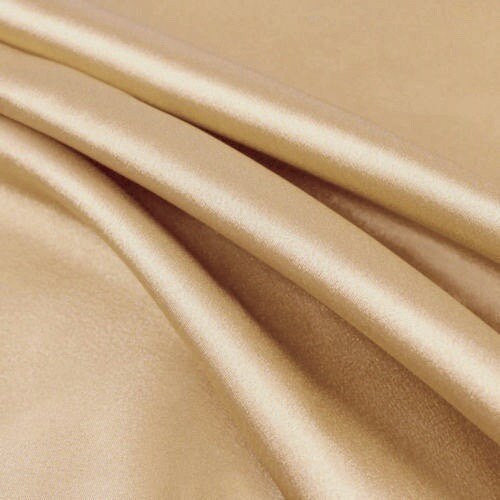 Payton LIGHT CHAMPAGNE Faux Silk Minimal Stretch Charmeuse Satin Fabric by the Yard - 10017
