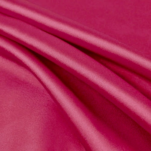 Payton HOT PINK Faux Silk Minimal Stretch Charmeuse Satin Fabric by the Yard - 10017