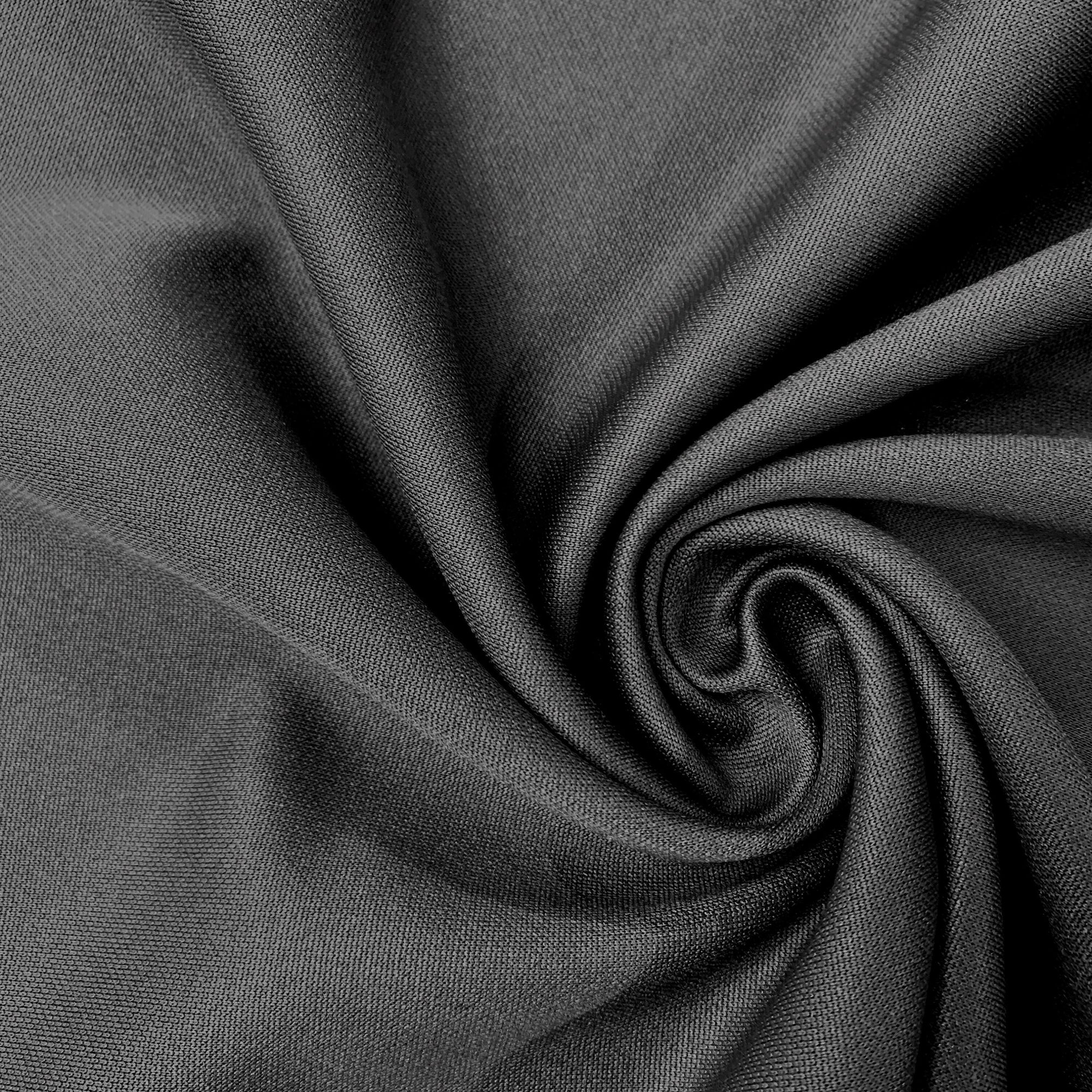 Evie CHARCOAL GREY Polyester (Not Neoprene) Scuba Double Knit Fabric by the Yard - 10021