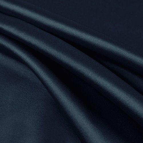 Payton NAVY BLUE Faux Silk Minimal Stretch Charmeuse Satin Fabric by the Yard - 10017