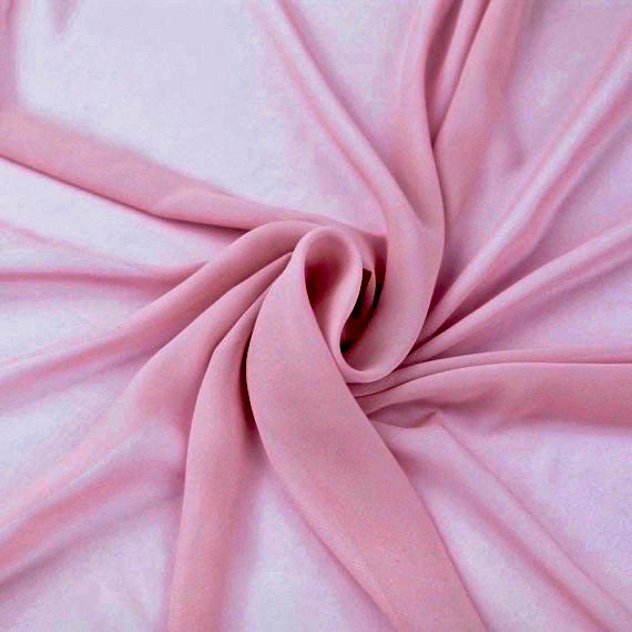 Danielle PINK ROSE Polyester Hi-Multi Chiffon Fabric by the Yard - 10075