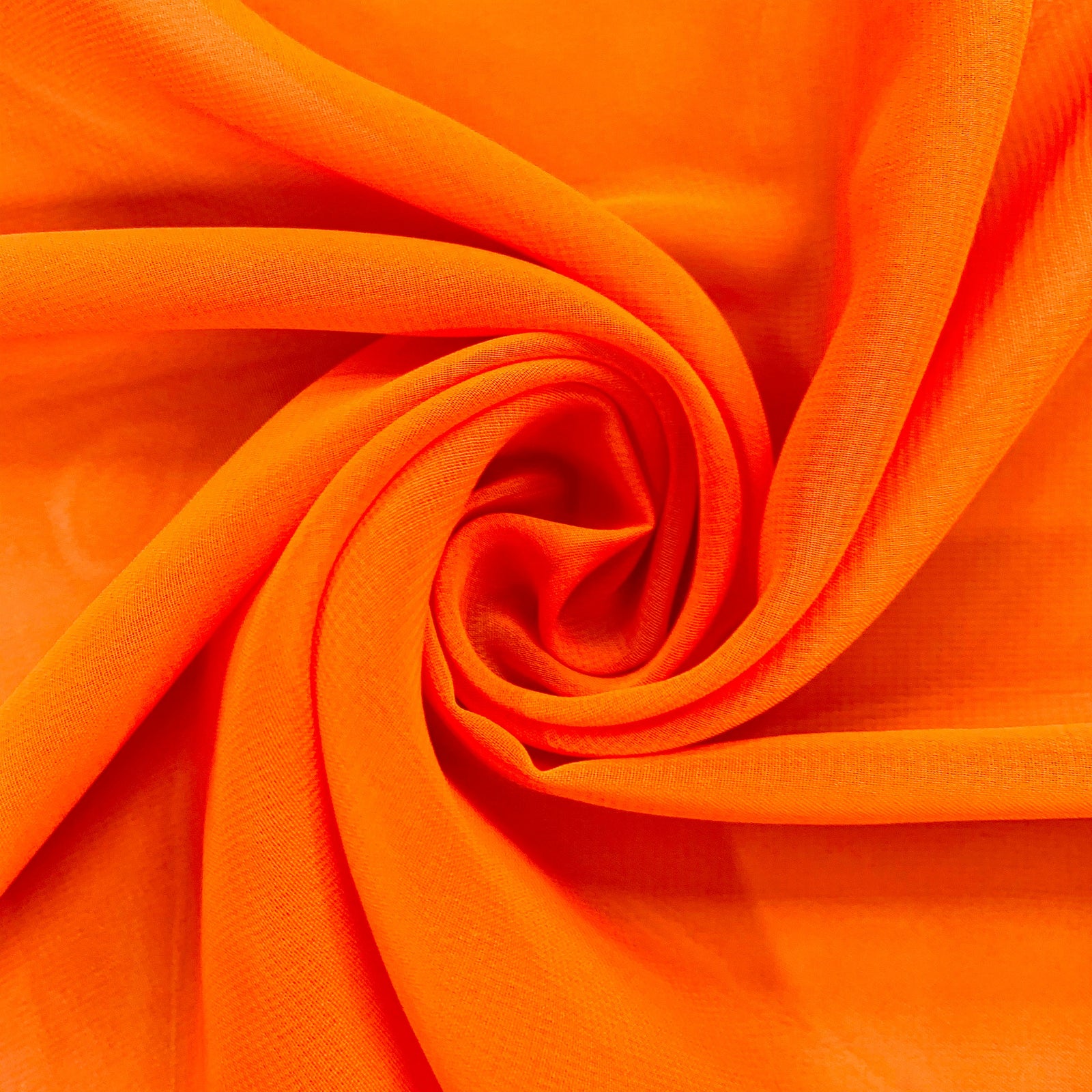 Danielle NEON ORANGE Polyester Hi-Multi Chiffon Fabric by the Yard - 10075