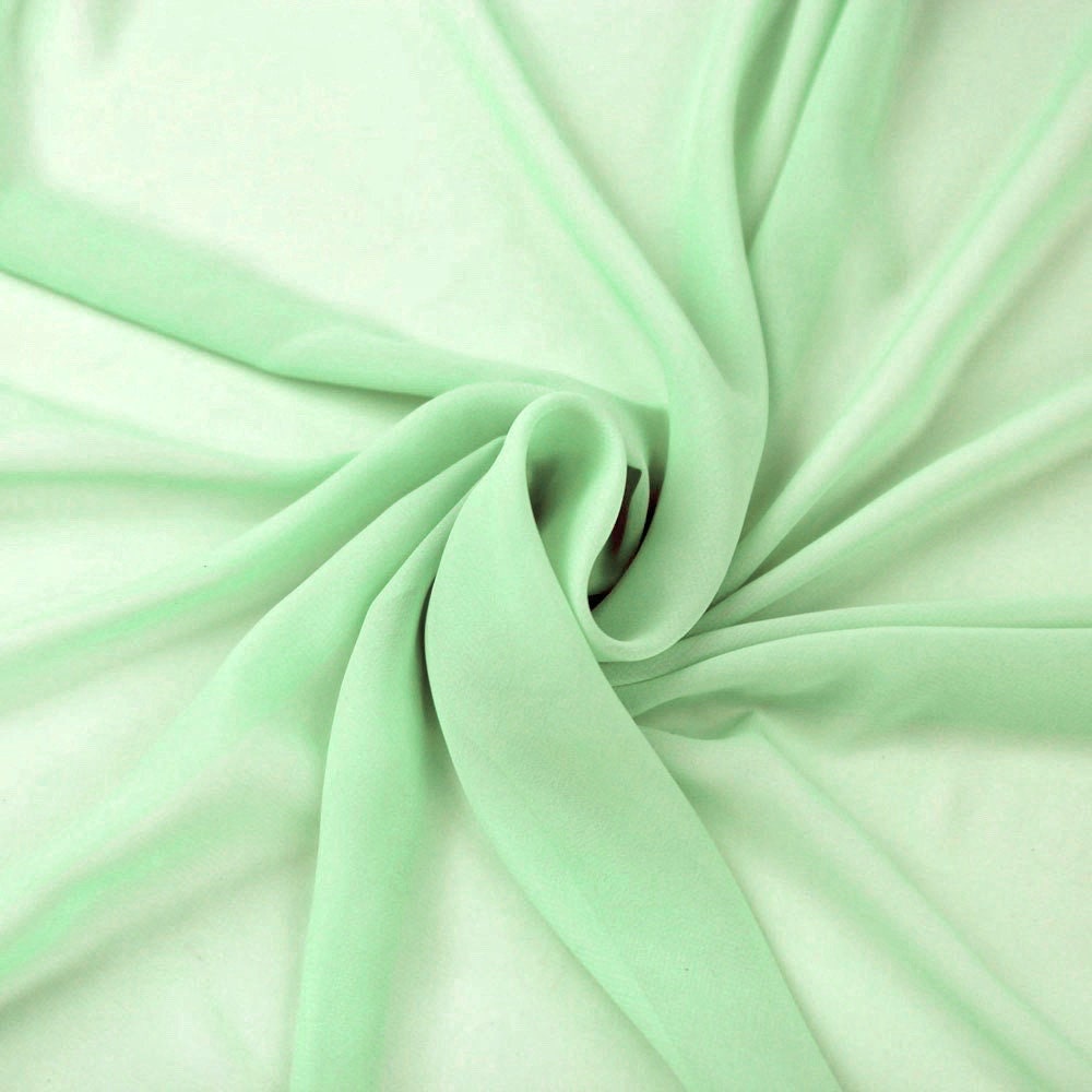 Danielle MINT GREEN Polyester Hi-Multi Chiffon Fabric by the Yard - 10075