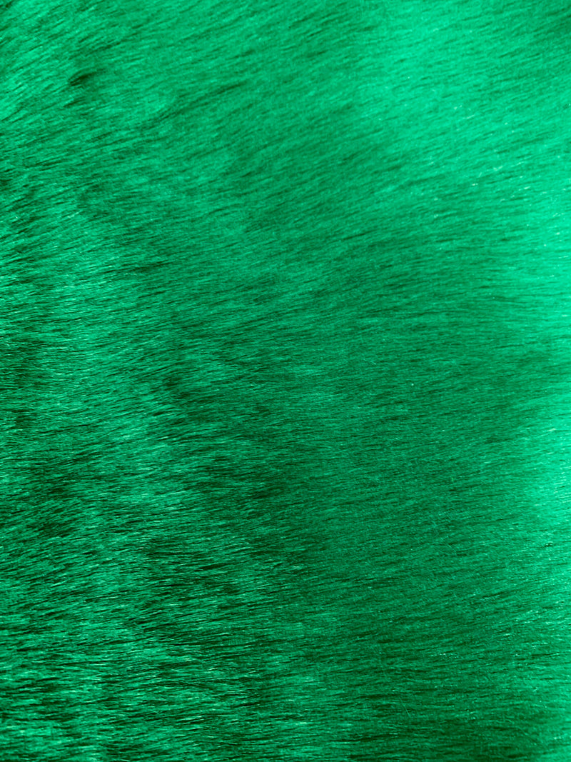 Zahra EMERALD GREEN 0.75 Inch Short Pile Soft Faux Fur Fabric for Fursuit, Cosplay Costume, Photo Prop, Trim, Throw Pillow, Crafts - 10177