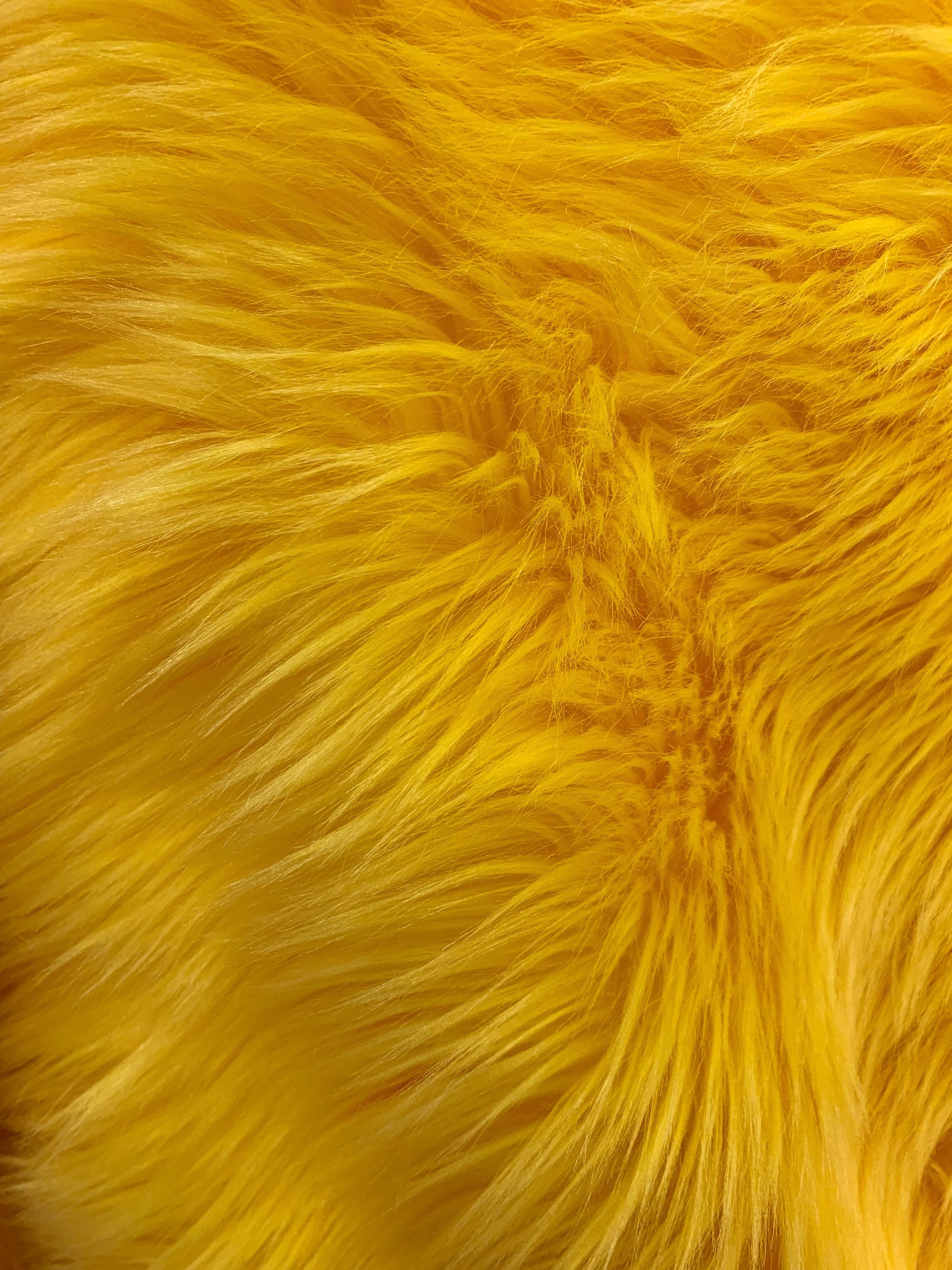 Sasha YELLOW Long Pile Soft Luxury Faux Fur Fabric Fursuit, Cosplay Costume, Photo Prop, Trim, Throw Pillow, Crafts - 10144