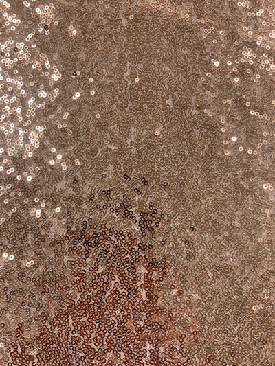 Leila DUSTY ROSE Sequins on Mesh Fabric by the Yard - 10050