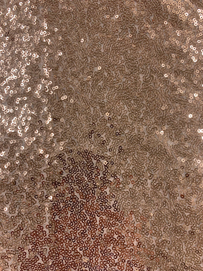 Leila DUSTY ROSE Sequins on Mesh Fabric by the Yard - 10050