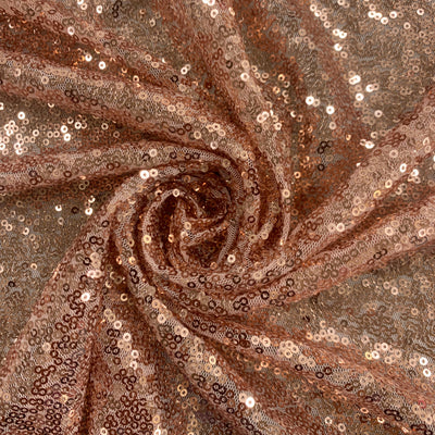 Leila DUSTY ROSE Sequins on Mesh Fabric by the Yard - 10050