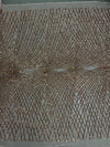Jordyn COPPER Diamond Sequins on DUSTY ROSE Mesh Lace Fabric by the Yard - 10008