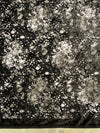 Sutton BLACK Splatter Print on Polyester Stretch Velvet for Bows, Topknot, Scrunchies, Clothes, Costumes, Crafts - 10171
