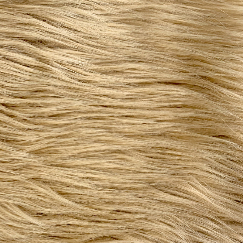 Eden BEIGE Shaggy Long Pile Soft Faux Fur Fabric for Fursuit, Cosplay Costume, Photo Prop, Trim, Throw Pillow, Crafts