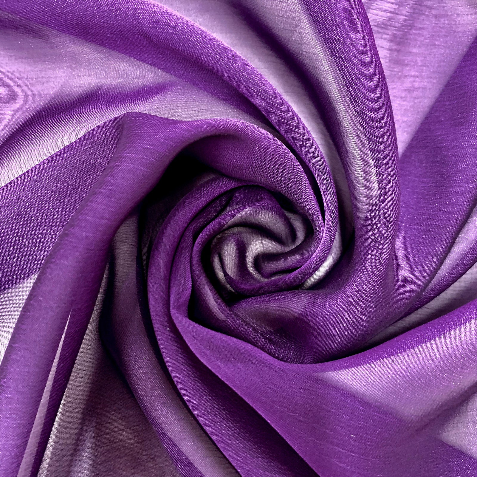 Jolene EGGPLANT DARK PURPLE Polyester Two-Tone Chiffon Fabric by the Yard - 10135