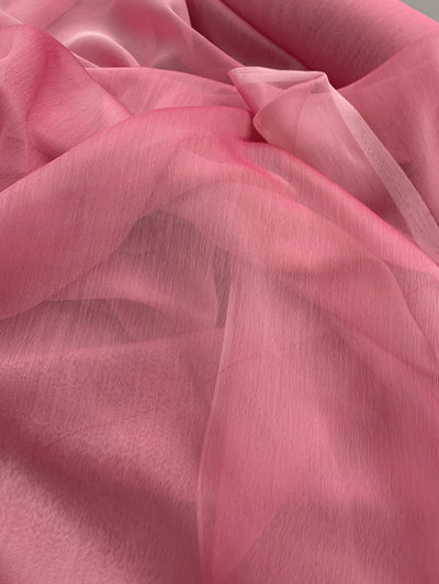 Jolene GERANIUM PINK Polyester Two-Tone Chiffon Fabric by the Yard - 10135
