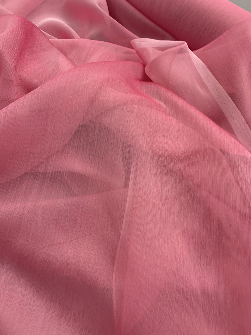 Jolene GERANIUM PINK Polyester Two-Tone Chiffon Fabric by the Yard - 10135