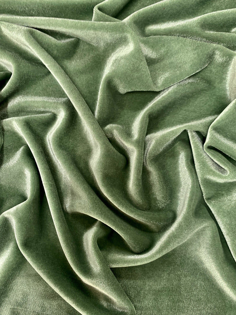 Princess SAGE Polyester Spandex Stretch Velvet Fabric for Bows, Top Knots, Head Wraps, Scrunchies, Clothes, Costumes, Crafts - 10001