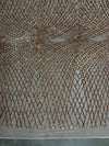 Jordyn COPPER Diamond Sequins on DUSTY ROSE Mesh Lace Fabric by the Yard - 10008