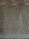 Jordyn COPPER Diamond Sequins on DUSTY ROSE Mesh Lace Fabric by the Yard - 10008