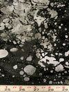 Sutton BLACK Splatter Print on Polyester Stretch Velvet for Bows, Topknot, Scrunchies, Clothes, Costumes, Crafts - 10171
