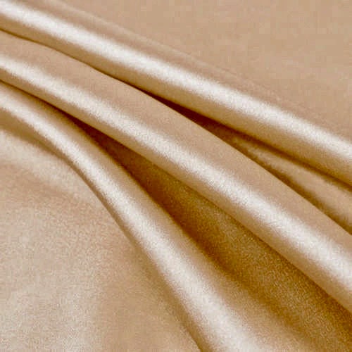Payton CHAMPAGNE Faux Silk Minimal Stretch Charmeuse Satin Fabric by the Yard - 10017