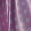 Shelby 0.75" WHITE Polka Dots on BABY PINK Polyester Light Weight Satin Fabric by the Yard - 10070