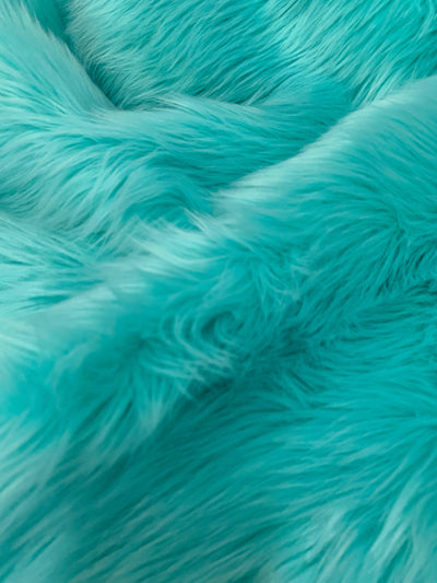 Sasha AQUAMARINE 2 Inch Long Pile Soft Luxury Faux Fur Fabric Fursuit, Cosplay Costume, Photo Prop, Trim, Throw Pillow, Crafts