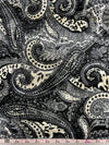 Sutton PAISLEY 6 Print on Polyester Stretch Velvet Fabric by the Yard for Bows, Head Wraps, Clothes, Costumes, Crafts - 10171