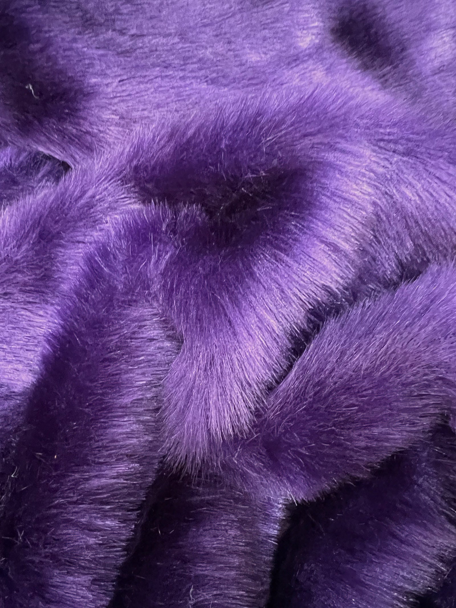 Zahra PURPLE 0.75 Inch Short Pile Soft Faux Fur Fabric for Fursuit, Cosplay Costume, Photo Prop, Trim, Throw Pillow, Crafts - 10177
