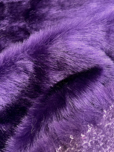 Zahra PURPLE 0.75 Inch Short Pile Soft Faux Fur Fabric for Fursuit, Cosplay Costume, Photo Prop, Trim, Throw Pillow, Crafts - 10177