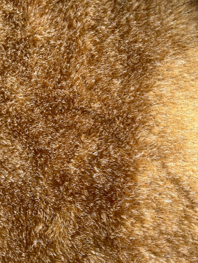 Zahra RUST with Flecks of WHITE 0.5 Inch Short Pile Soft Faux Fur Fabric for Fursuit, Cosplay Costume, Photo Prop, Trim, Toss Pillow, Crafts