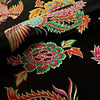 Aiko BLACK Dragon Floral Brocade Chinese Satin Fabric for Cheongsam/Qipao, Apparel, Costumes, Upholstery, Bags, Crafts - 10212