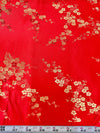 Kori RED Plum Blossom Floral Brocade Chinese Satin Fabric for Cheongsam/Qipao, Apparel, Costumes, Upholstery, Bags, Crafts - 10210