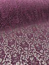 Elaine PLUM Floral Scalloped Nylon Spandex Stretch Lace Light Weight Fabric for Clothes, Lingerie, Costumes, Decorations, Crafts