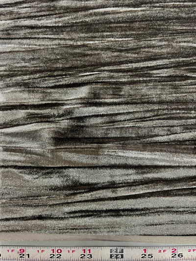 Pauline TAUPE BROWN Wrinkled Polyester Crushed Stretch Velvet Fabric by the Yard for Ribbons, Headwraps, Clothes, Costumes, Crafts - 10175