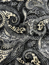 Sutton PAISLEY 6 Print on Polyester Stretch Velvet Fabric by the Yard for Bows, Head Wraps, Clothes, Costumes, Crafts - 10171