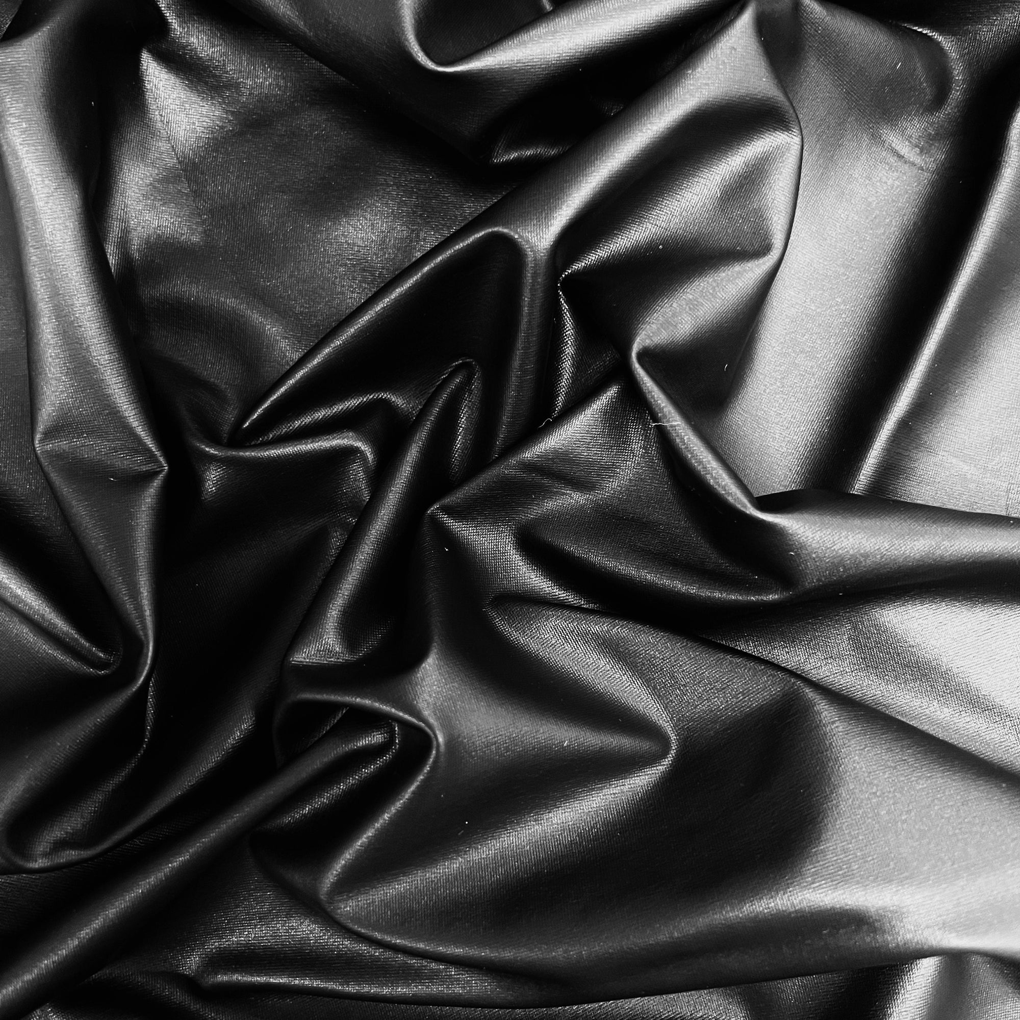Finley MATTE BLACK 4-Way Stretch Polyester Spandex Foil Fabric for Apparel, Cosplay, Costumes, Crafts - 10013